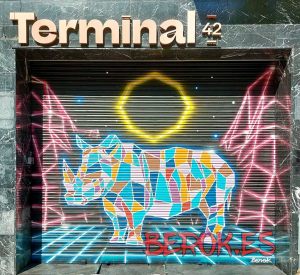Graffiti Persiana Rinoceronte Street Art Terminal 42 300x100000